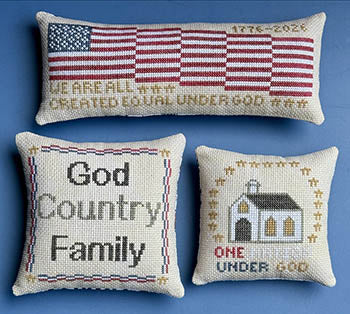 Faith & Freedom Trio - SamBrie Stitches Designs