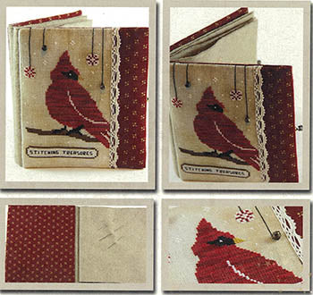Red Cardinal Needle Book - Primitive Hare