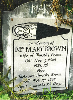 Sad Tombstone Of Mrs. Mary Brown - Primitive Hare