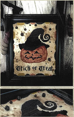 Trick Or Treat Pumpkin Stitch - Primitive Hare