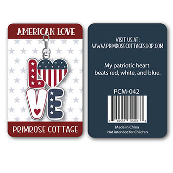 American Love Charm - Primrose Cottage Stitches