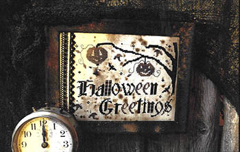Halloween Greetings - Primitive Hare