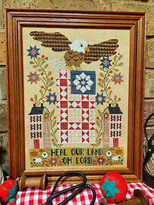 Heal Our Land Sampler - Quaint Rose NeedleArts