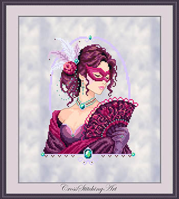 Fiora, The Venetian Rose - Cross Stitching Art