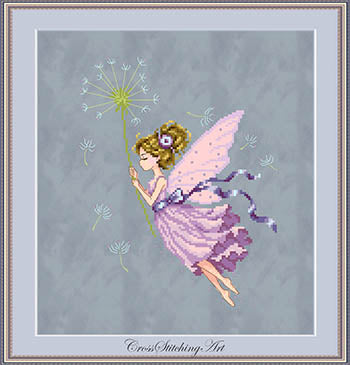 Auretta, The Windborne Wisp - Cross Stitching Art