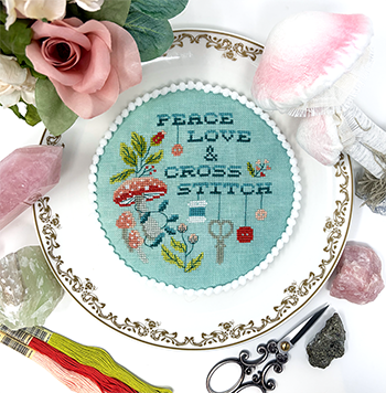 Peace Love & Cross Stitch  - Tiny Modernist Inc
