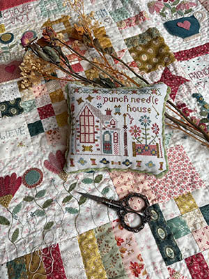 Punch Needle House: Houses On Stitchery Lane - Pansy Patch Quilts & Stitchery