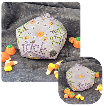 Trick Or Treat Biscornu - Wildflower Stitching LLC
