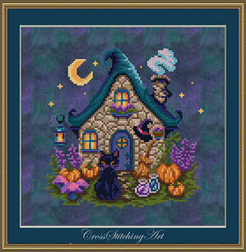 Mooncap Cottage - Cross Stitching Art
