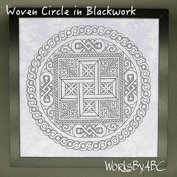 Woven Circle In Blackwork - Works by ABC