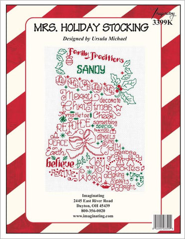 Mrs. Holiday Stocking Kit By Ursula Michael - Imaginating Kits