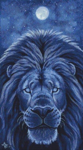 Dark Lion - White Willow Stitching