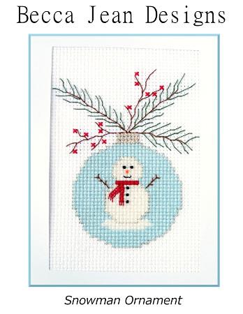 Snowman Ornament - Becca Jean Designs