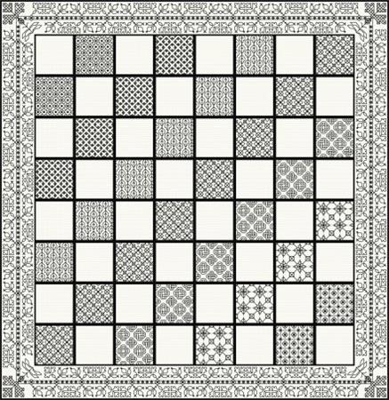 Classic Chessboard: Blackwork - DoodleCraft Design Ltd