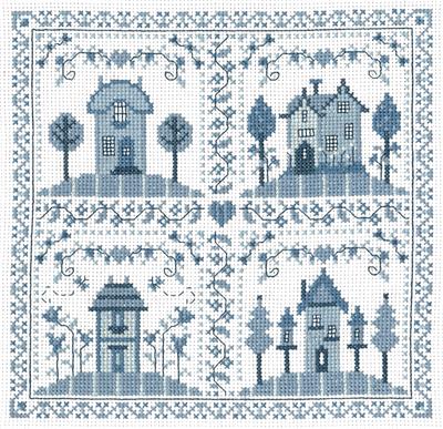 Country Blue Village By Gail Bussi - Imaginating