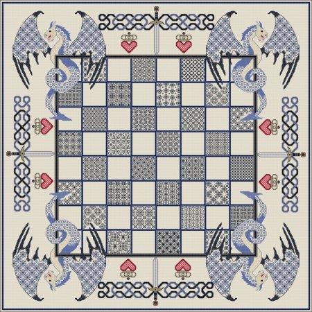 Dragon Chessboard: Blue - DoodleCraft Design Ltd