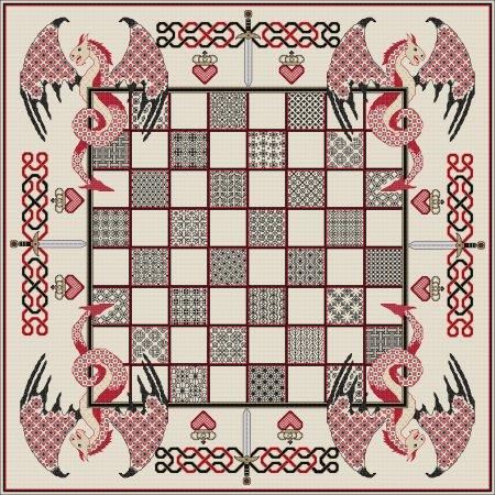 Dragon Chessboard: Red & Black - DoodleCraft Design Ltd