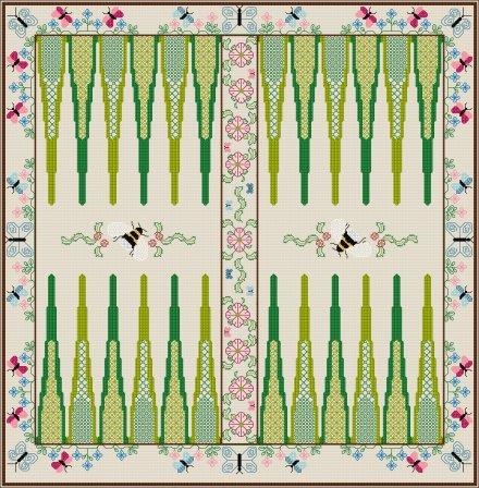 Botanical Backgammon Board - DoodleCraft Design Ltd