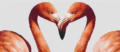 Flamingo Love - White Willow Stitching
