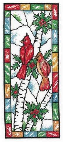 Stained Glass Winter Cardinal - Ursula Michael