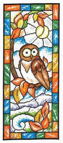 Stained Glass Autumn Owl - Ursula Michael