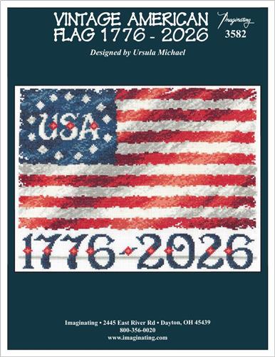 Vintage American Flag 1776-2026 Kit By Ursula Michael - Imaginating Kits