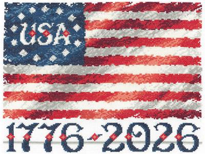 Vintage American Flag 1776-2026 By Ursula Michael - Imaginating