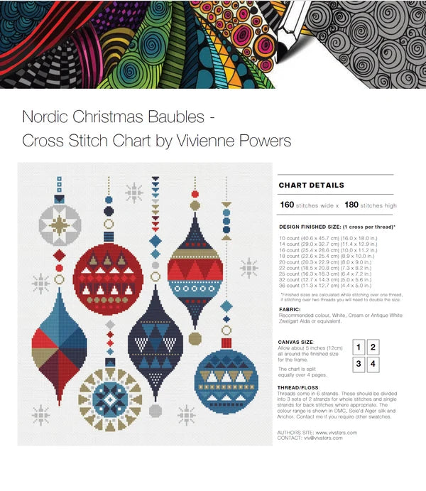 Nordic Christmas Baubles - Vivsters