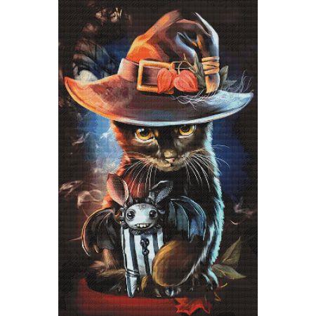 Halloween Kitty (With Bat) By Kajenna Art - Paine Free Crafts