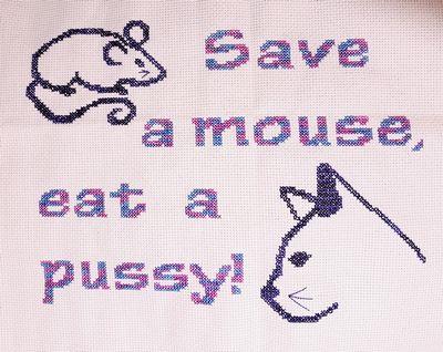 Save A Mouse - White Willow Stitching