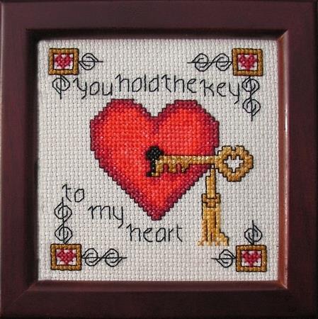 Key To My Heart - Cross-Point Designs – Half Moon Stitchery