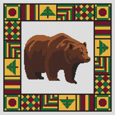 Country Quilt: Bear - White Willow Stitching