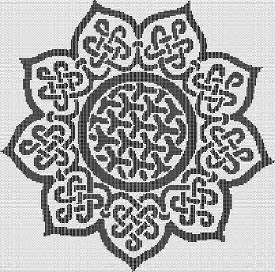 Celtic Sunflower - White Willow Stitching