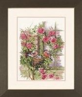 Nesting Birds In Rambler Rose - Lanarte