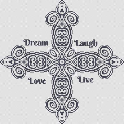 Dream, Laugh, Love, Live - White Willow Stitching
