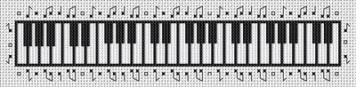 Musical Bookmark - White Willow Stitching