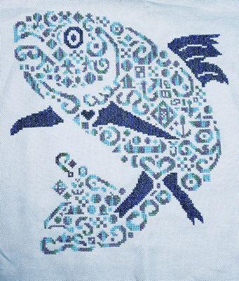 Tribal Trout - White Willow Stitching