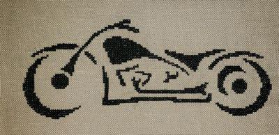 Monochrome Motorcycle - White Willow Stitching
