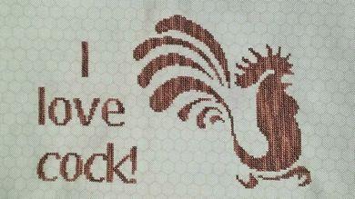 I Love Rooster - White Willow Stitching