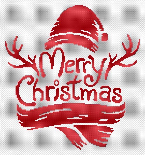 Merry Christmas - White Willow Stitching