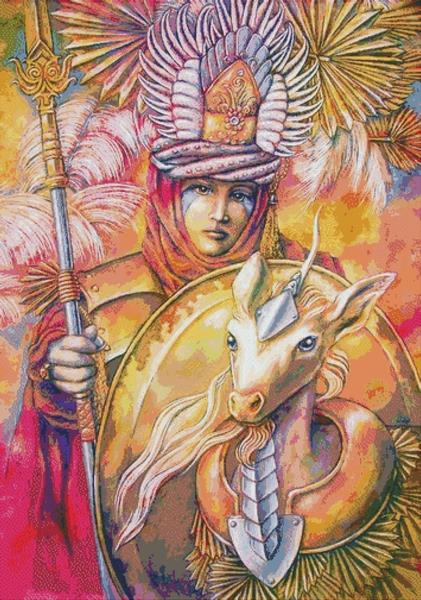 Unicorn Warrior - White Willow Stitching
