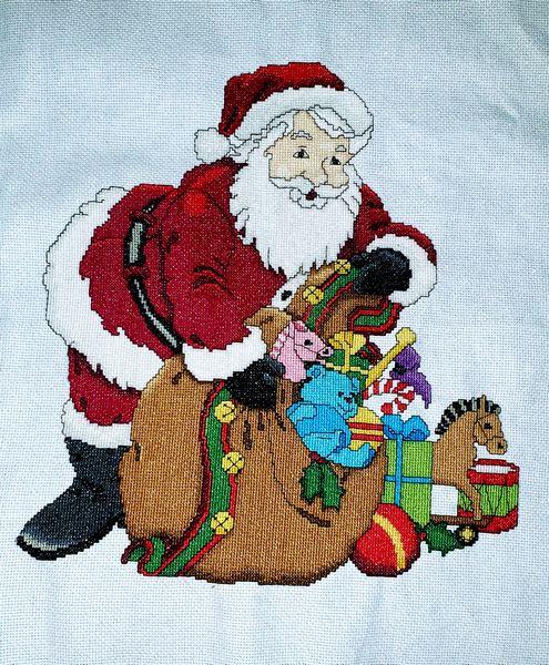 Vintage Santa - White Willow Stitching