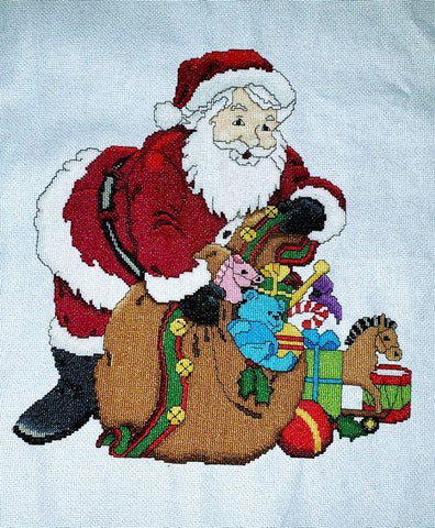 Vintage Santa - White Willow Stitching