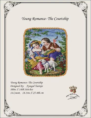 Young Romance: The Courtship - Antique Needlework Design