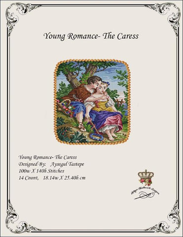 Young Romance: The Caress - Antique Needlework Design