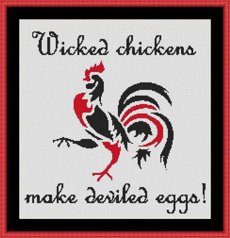 Wicked Chickens - White Willow Stitching