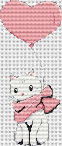 Be Mine Kitty - White Willow Stitching