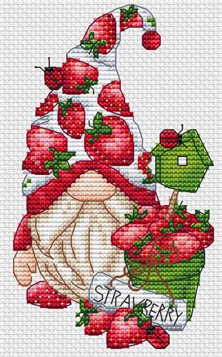 Gnome Aux Fraises - Les Petites Croix De Lucie