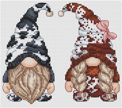 Mr And Mrs Cow Gnomes - Les Petites Croix De Lucie