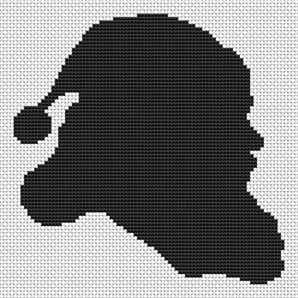 Santa Silhouette - White Willow Stitching